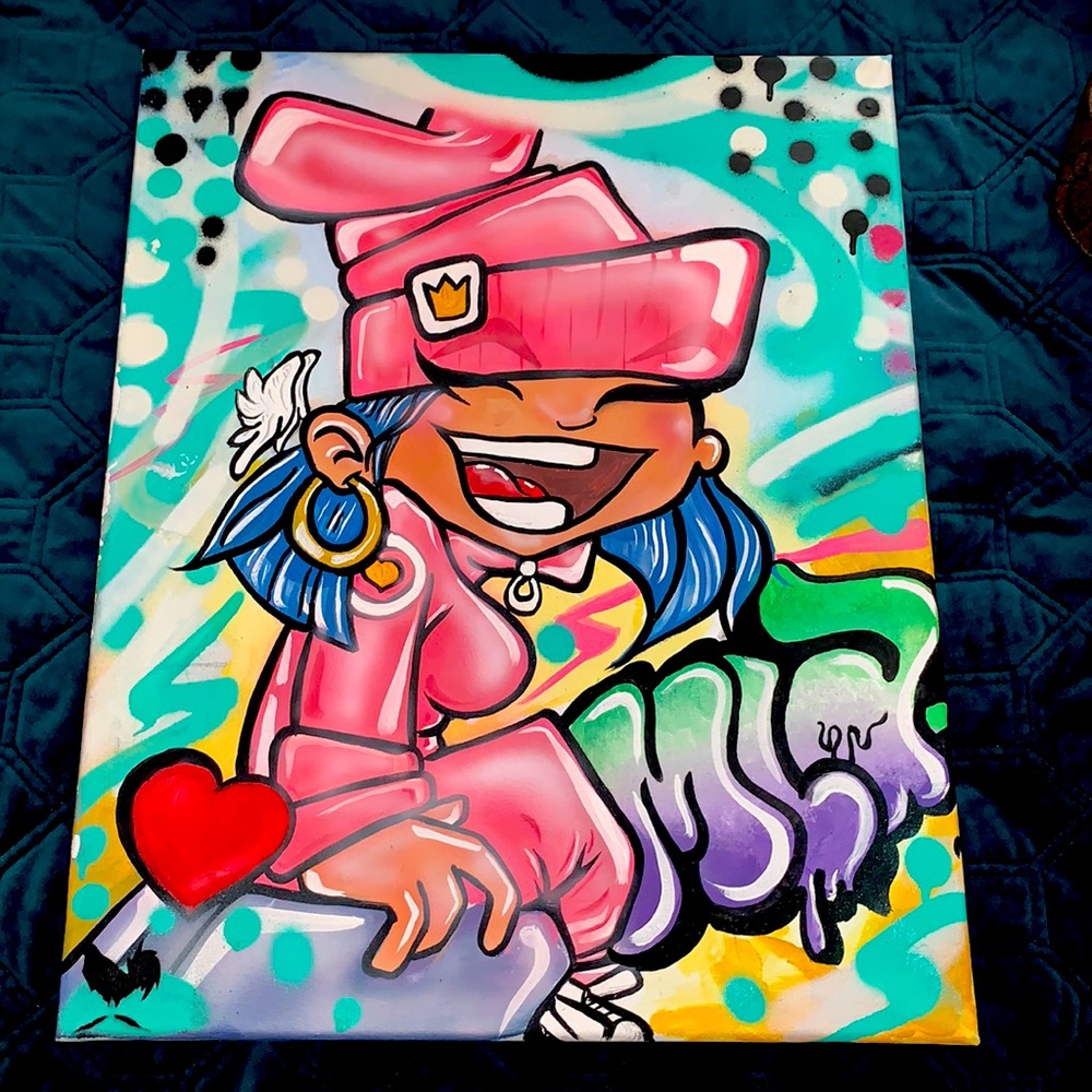 Canvas with name ( Mia )